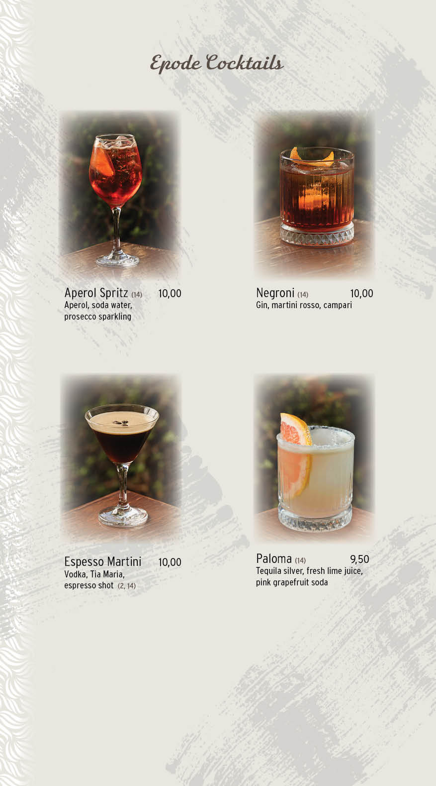 Events Menu - Drinks — Epode Cafe Bar (5)